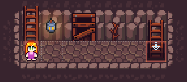 Python Mine banner showing a ladder, a miner, and mine tunnels